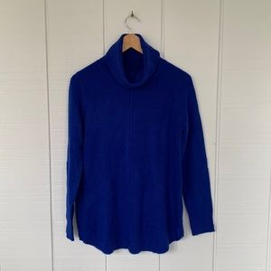 NWT Cable & Gauge Royal Blue Tunic Sweater w/ Cowl Neck
